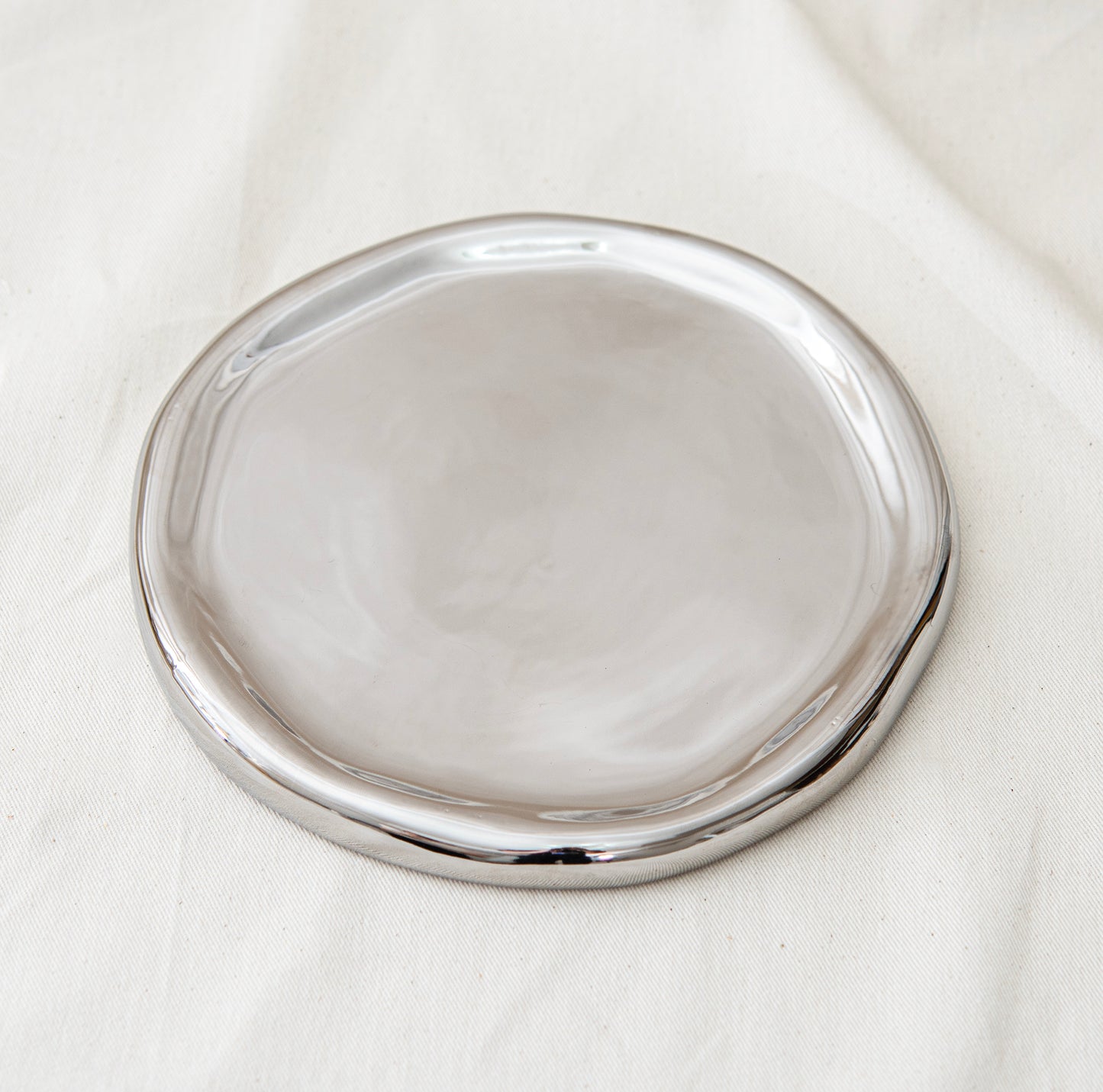 Cloud Tray Silver Round