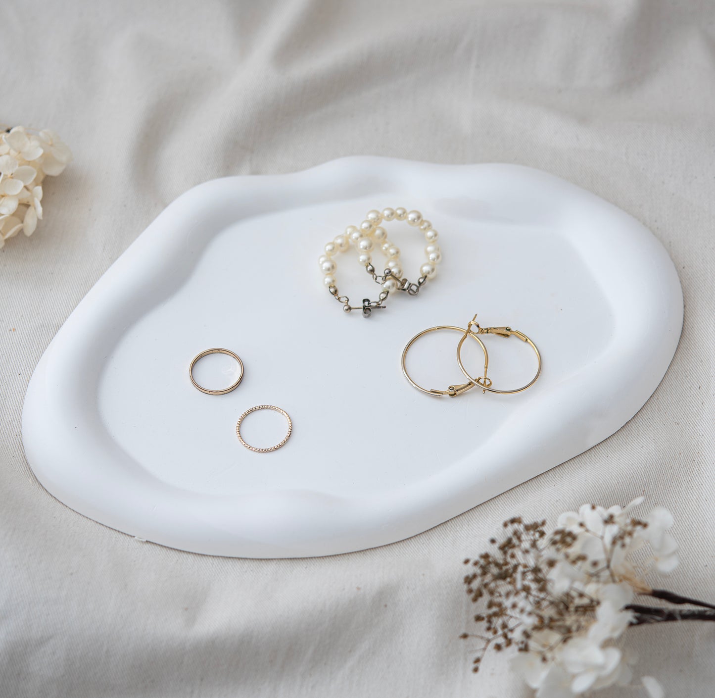 Cloud Tray Ceramic Oval White