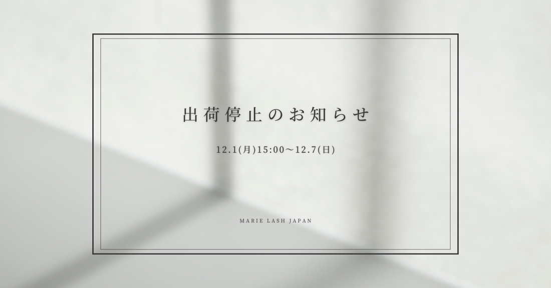 【お知らせ】システムメンテナンスに伴う出荷停止について